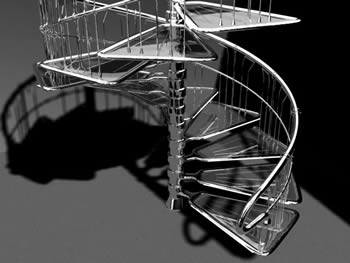 Planos de Escalera caracol 3d, en Estanterías y modulares - Muebles