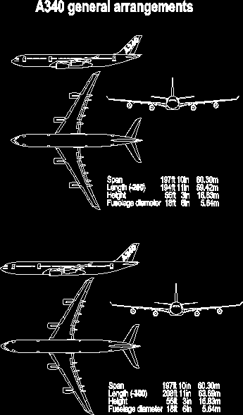Planos de A-340. – avion, en Aeronaves en 2d – Medios de transporte