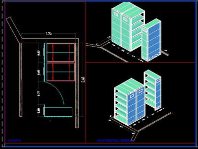Planos de Archivos rodantes, en Estanterías y modulares – Muebles equipamiento
