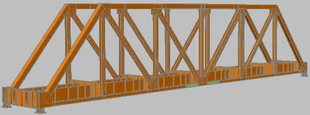 imagen Armadura de acero puente de ferrocarril, en Puentes - Obras viales - diques
