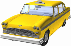 Automóvil taxi 3d, en Automóviles en 3d – Medios de transporte