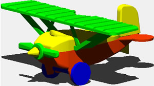Planos de Avion de plastico 3d, en Juegos – Muebles equipamiento