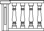 Planos de Balaustrada hormigon con pilar, en Arcos columnas y balustres – Historia