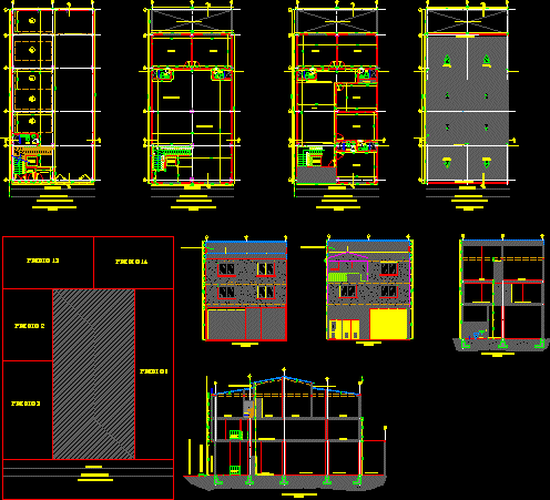 Planos de Bodega de tres pisos con oficinas, en Depósitos almacenes y bodegas – Proyectos