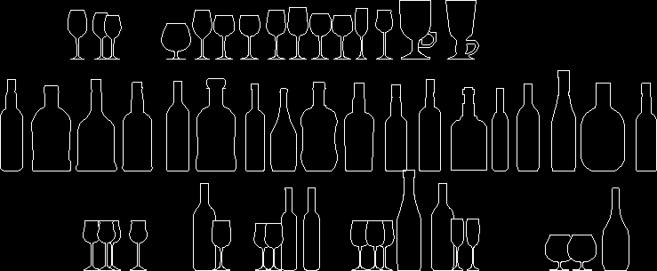 imagen Botellas y copas, en Bares y restaurants - Muebles equipamiento
