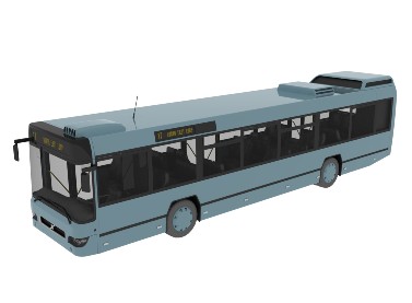 Bus 3d model – 1 modelo, en Autobuses – Medios de transporte