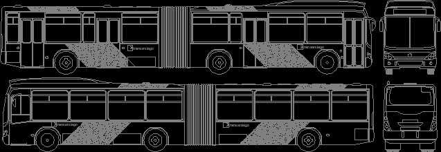 Planos de Bus articulado, en Autobuses – Medios de transporte