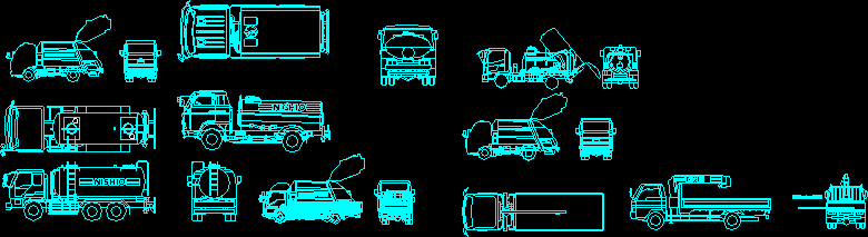 Planos de Camiones de obras, en Camiones – Medios de transporte