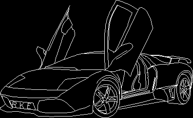 Planos de Carro de lujo, en Automóviles 2d – bloques listos para insertar – Medios de transporte