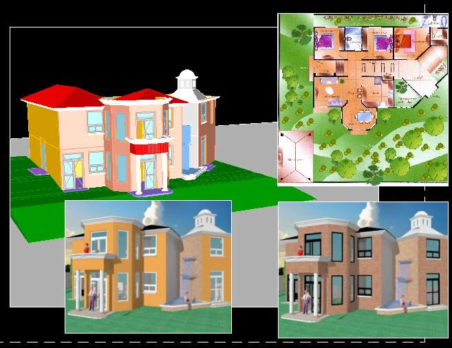 imagen Casa dos niveles 3d, en Proyectos varios - Proyectos