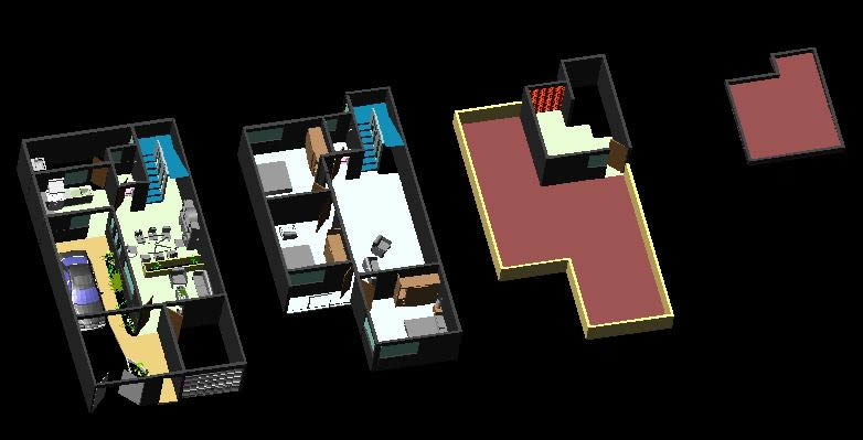 Planos de Casa  habitación en 3d, en Vivienda unifamiliar 3d – Proyectos