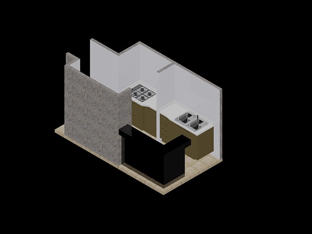 imagen Cocina 3d, en Cocinas - Muebles equipamiento