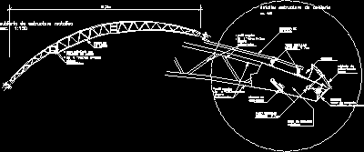 Planos de Detalle de cercha metálica, en Cubiertas – estructuras – Detalles constructivos