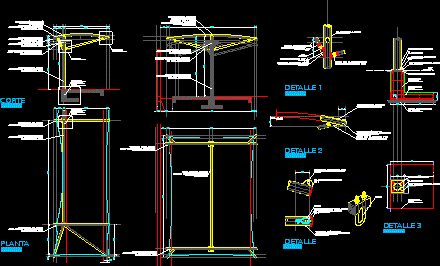 Planos de Detalle de cubierta de lona para pasillos exteriores, en Cubiertas – estructuras – Detalles constructivos