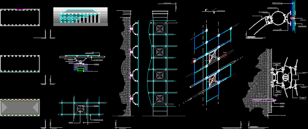 Planos de Detalle de curtain wall, en Paños acristalados – Aberturas