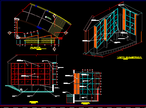 Planos de Detalle de muro con policarbonato, en Tabiquería liviana – Detalles constructivos