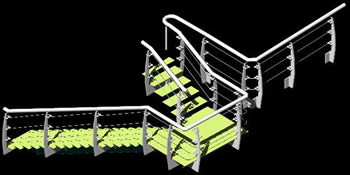 Planos de Escalera acero en 3d, en Modelos de escaleras 3d – Escaleras