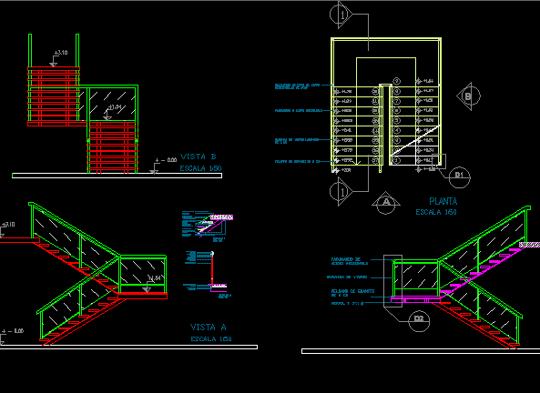 imagen Escalera basica, en Proyectos de escaleras 2d - Escaleras