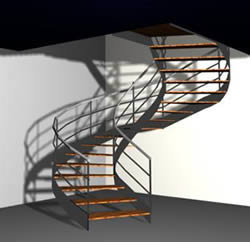 Planos de Escalera caracol en 3d, en Modelos de escaleras 3d – Escaleras