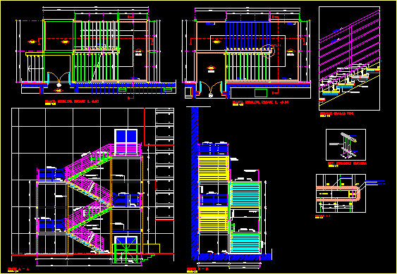 imagen Escalera de escape, en Proyectos de escaleras 2d - Escaleras