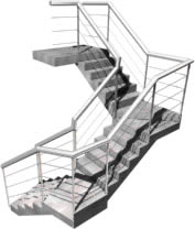 Planos de Escalera de hormigon armado -, en Modelos de escaleras 3d – Escaleras