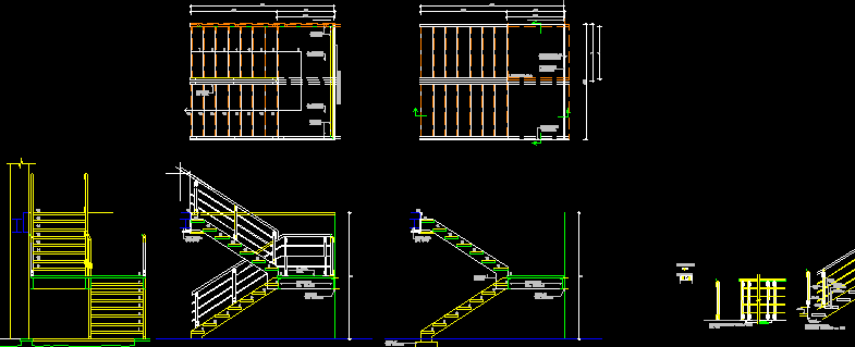 Planos de Escalera, en Barandas – Escaleras