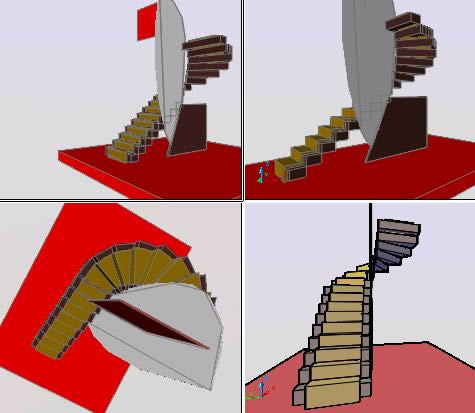 Planos de Escalera interna 3d, en Modelos de escaleras 3d – Escaleras