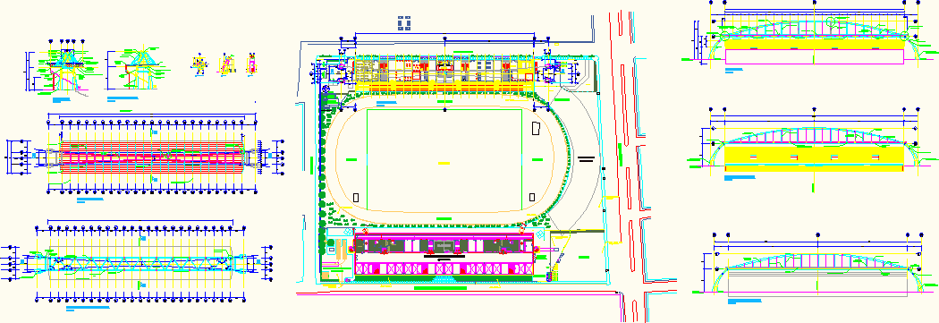 Planos de Estadio, en Perú – Diseño urbano