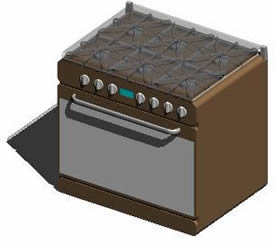 Planos de Estufa empotrable 3d, en Cocinas – Muebles equipamiento