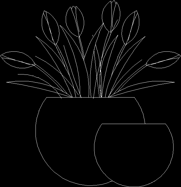 imagen Florero, en Plantas de interior 3d - Arboles y plantas