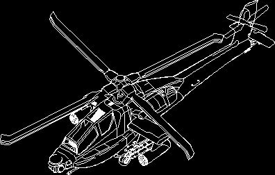 imagen Helicoptero, en Aeronaves en 2d