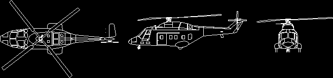 Planos de Helicopteros en 2d 002, en Aeronaves en 2d