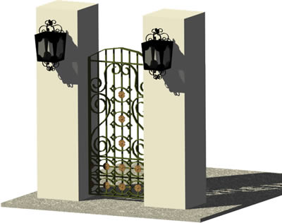 imagen Ingreso - reja 3d con materiales aplicados, en Puertas 3d - Aberturas