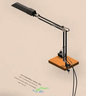 imagen Lámpara de mesa 3d, en Luminarias - Muebles equipamiento