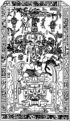 Planos de Lapida maya – el astronauta, en Monumentos y esculturas – Historia