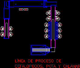 imagen Línea de proceso de cefalópodos, en Maquinaria para industria de la alimentación - Máquinas instalaciones