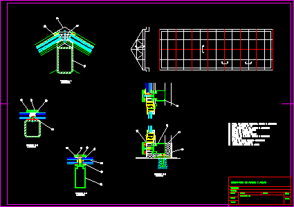 Planos de Lucernario de acero a dos aguas, en Cubiertas de acero y vidrio – Sistemas constructivos