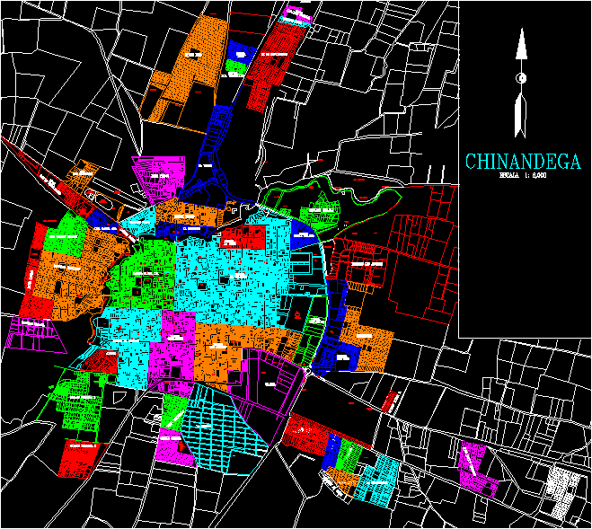 Planos de Mapa de chinandega-nicaragua, en Nicaragua – Diseño urbano