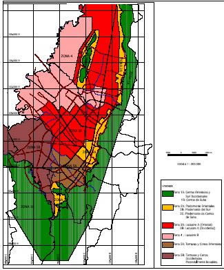 Mapa de microzonificacion sismica bogota, en Colombia – Normas de edificación