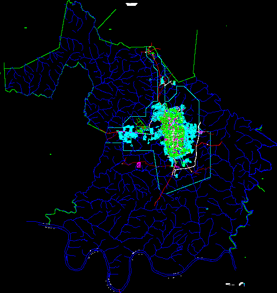 Planos de Mapa  hidrografico da cidade de chapeco brasil, en Brasil – Diseño urbano