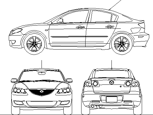 Planos de Mazda 3, en Automóviles en 2d – Medios de transporte