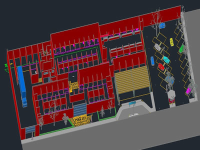 Planos de Mercado 3d, en Centros comerciales supermercados y tiendas – Proyectos