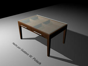 imagen Mesa con cajones, en Mesas y juegos de comedor 3d - Muebles equipamiento