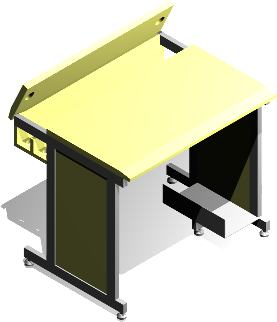 Planos de Mesa para equipo de computo, en Oficinas y laboratorios – Muebles equipamiento