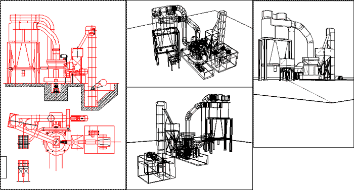 imagen Molino rodillos laterales 3d, en Plantas industriales - Proyectos