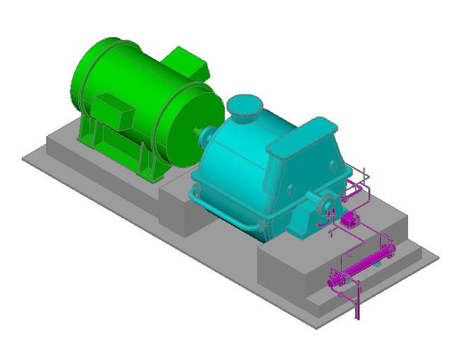 Planos de Motor y turbocompresor, en Maquinaria e instalaciones industriales – Máquinas instalaciones