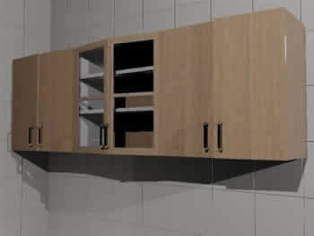 Mueble alto cocina 3d, en Cocinas – Muebles equipamiento