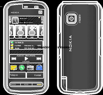 Planos de Nokia handphone, en Componentes 3d – Electrónica