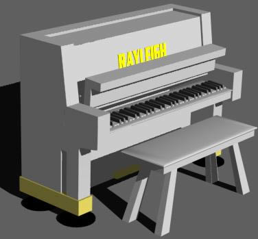 Planos de Piano 3d, en Instrumentos musicales – Muebles equipamiento