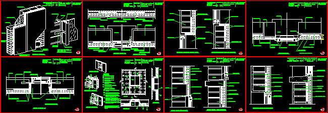 Planos de Placa roca de yeso – paños con ventanas, en Tabiques y cielorrasos – paneleria de yeso – Detalles constructivos